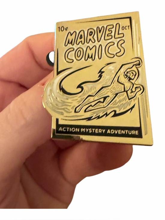 Disney Accessories - Disney Marvel Gold Pin D23 Fan Club
